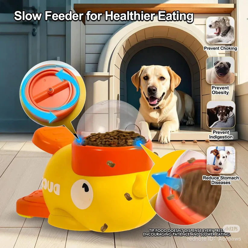 🐥 Trending Interactive Pet Feeder – Cute Duck Design!