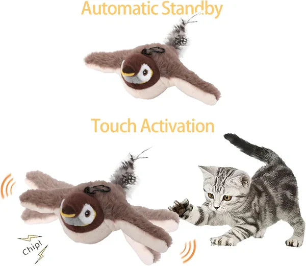 Flapping Wings Sparrow Bird Cat Toy