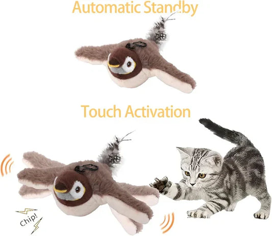 Flapping Wings Sparrow Bird Cat Toy